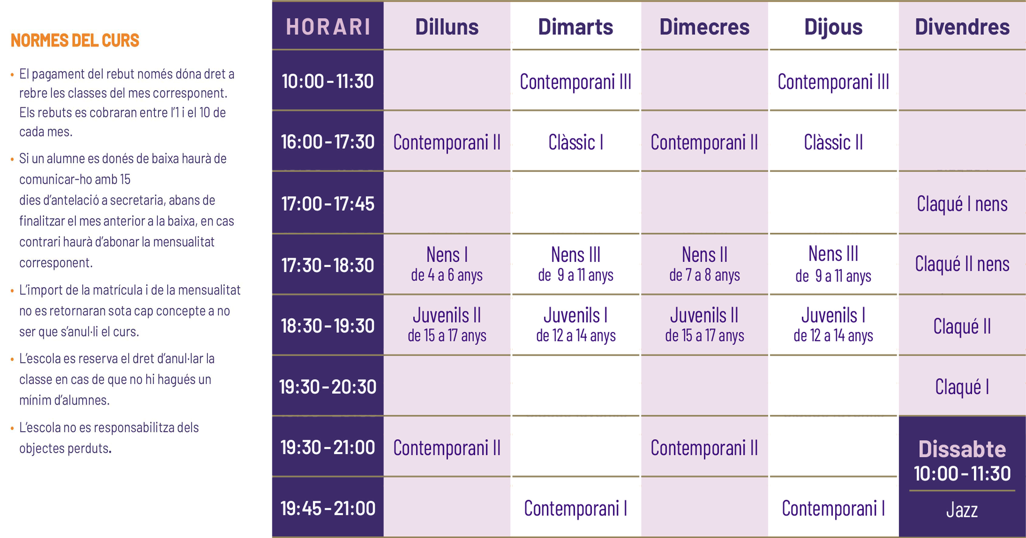 Horaris 2024-2025